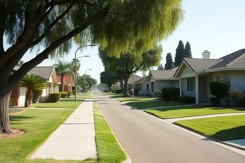 1960s and 1970s single-story tract homes in Fountain Valley